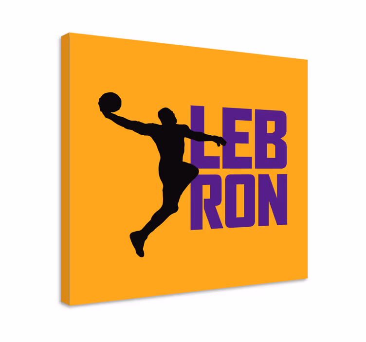 Cuadro juvenil Lebron james baloncesto fresco - TenVinilo