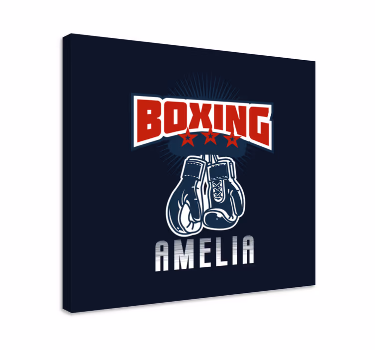 Cuadro deporte emblema guantes de boxeo - TenVinilo