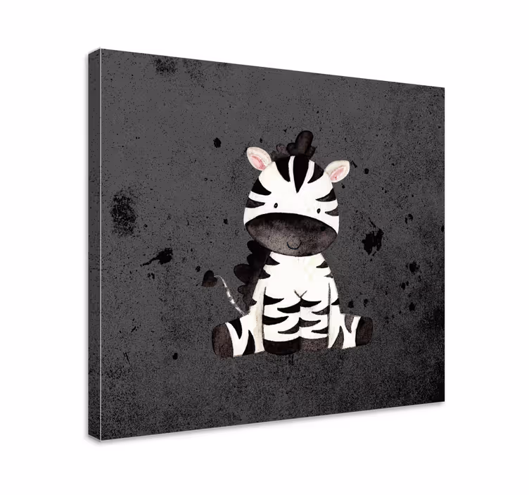 Cuadro animales carácter de cebra linda - TenVinilo