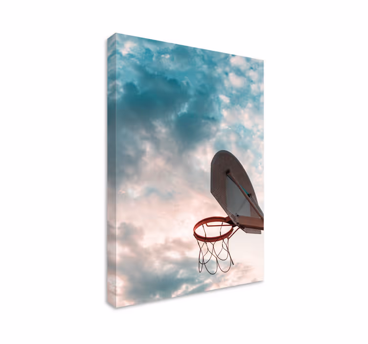 Cuadro casa Cancha de baloncesto azul - TenVinilo