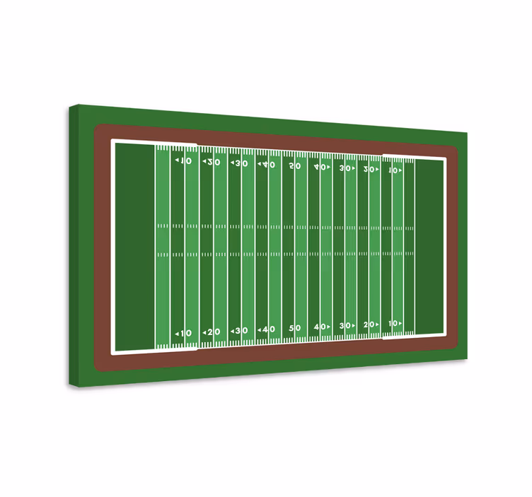Cuadro deporte diseño de campo de fútbol - TenVinilo