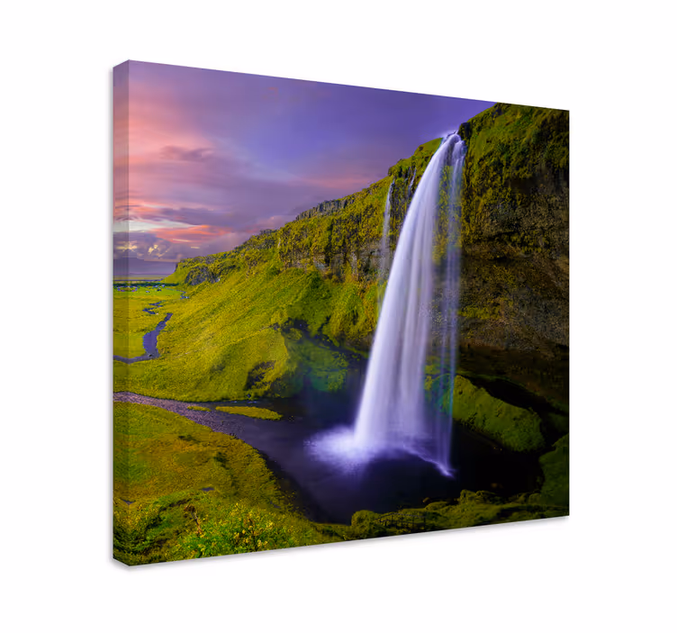 Cuadro paisajes vista de cascada majestuosa - TenVinilo