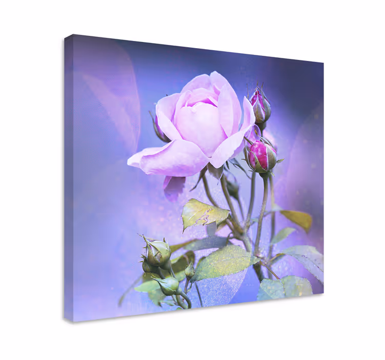 Cuadro de flores rosa en floración - TenVinilo