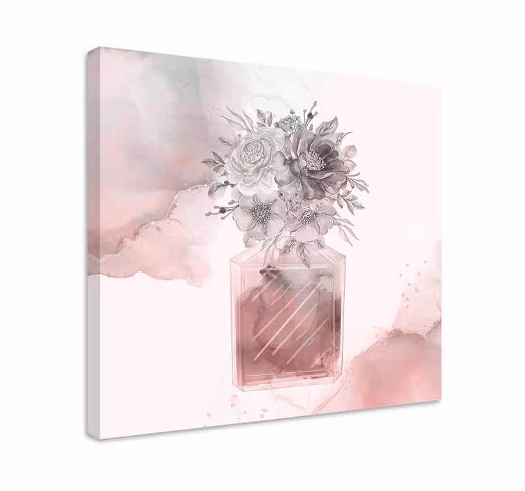 Cuadro de flores jarrón con arreglo floral - TenVinilo