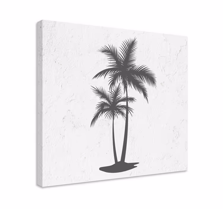 Cuadro de árboles silueta de palma alta - TenVinilo