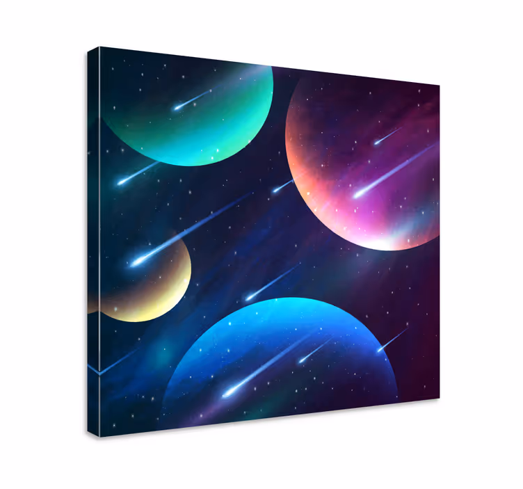 Cuadro infantil Misterioso lugar con estrellas fugaces - TenVinilo