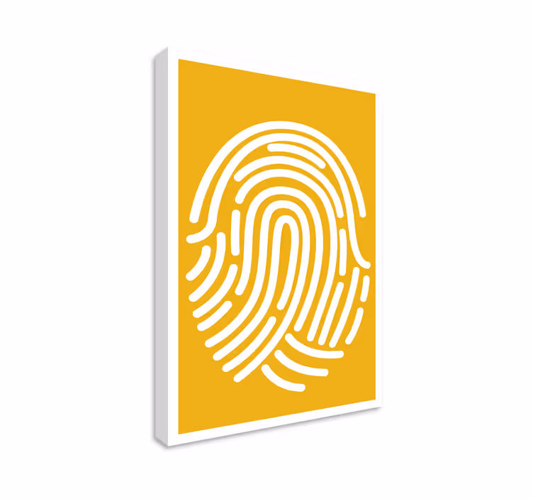 Cuadro geométrico Arte abstracto de huellas dactilares - TenVinilo