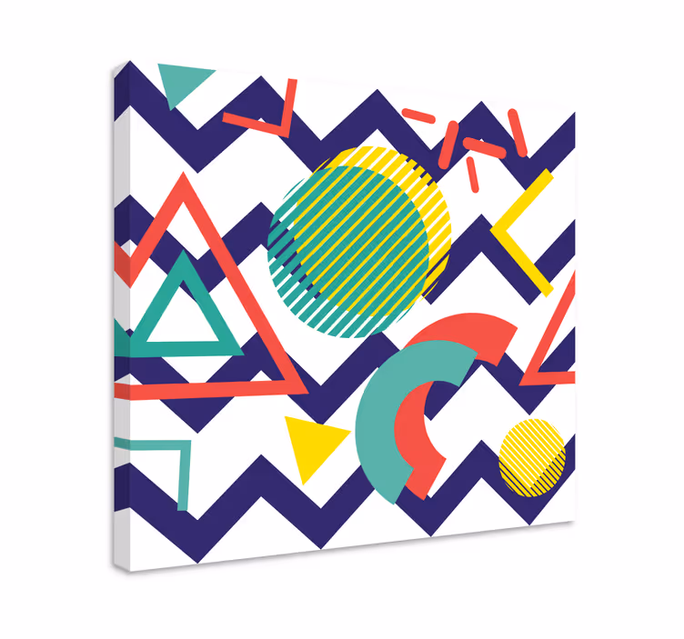 Cuadro figuras geométricas formas dinámicas - TenVinilo