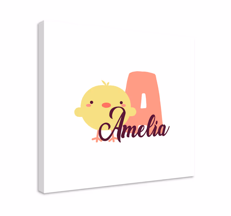 Cuadro para bebés diseño de pollito lindo - TenVinilo