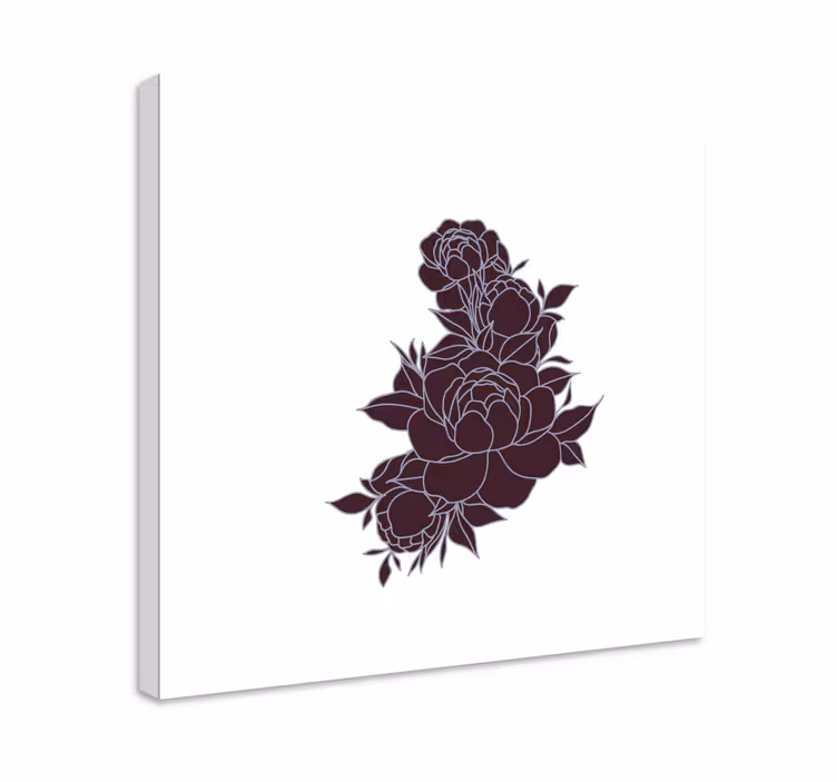 Cuadro de flores Ramo de rosas minimalista - TenVinilo