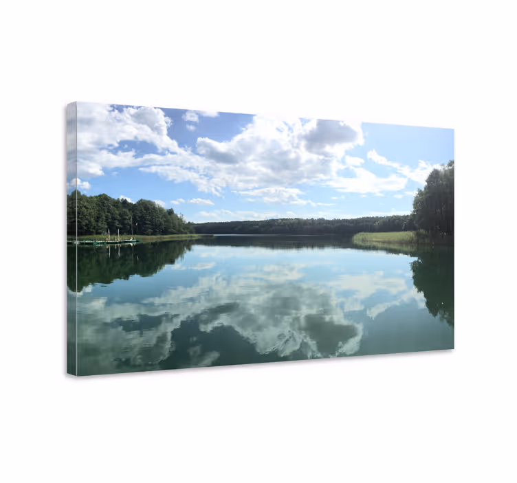 Cuadro paisajes vista del lago reflectante - TenVinilo