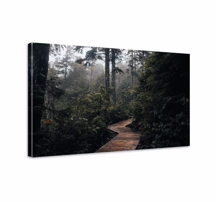 Cuadro paisajes viaje por el camino de madera - TenVinilo