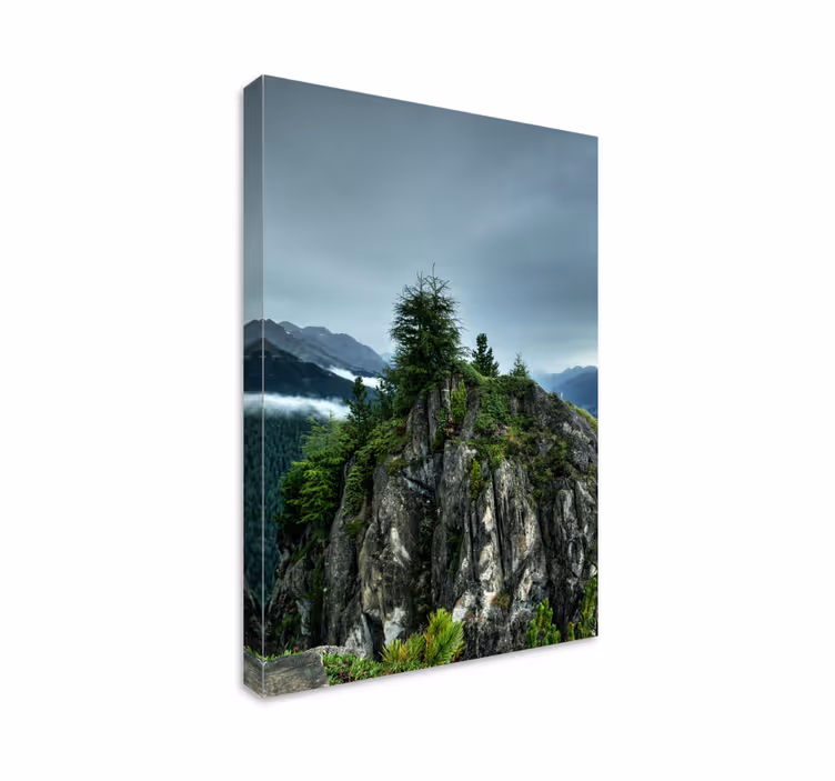 Cuadro paisajes paisaje de cumbres montañosas - TenVinilo