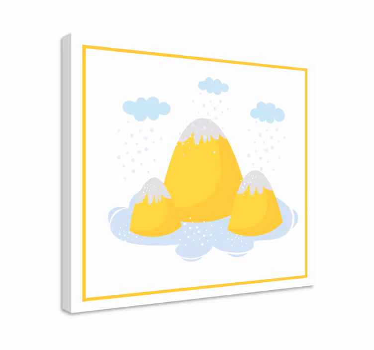 Cuadro paisajes picos amarillos de montaña - TenVinilo