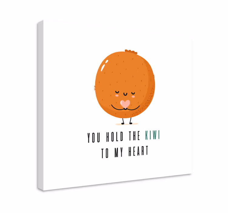 Cuadro bodegones carácter de kiwi adorable - TenVinilo