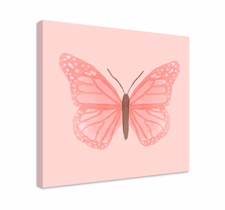Cuadro mariposas mariposa rosa delicada - TenVinilo