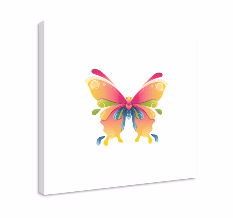 Cuadro mariposas fondo blanco - TenVinilo