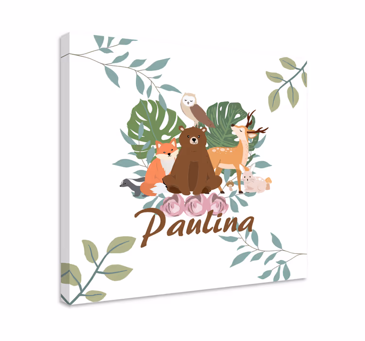 Cuadro animales reunión de animales del bosque - TenVinilo