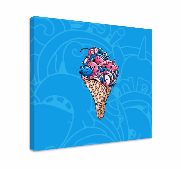 Cuadro musical helado lindo - TenVinilo