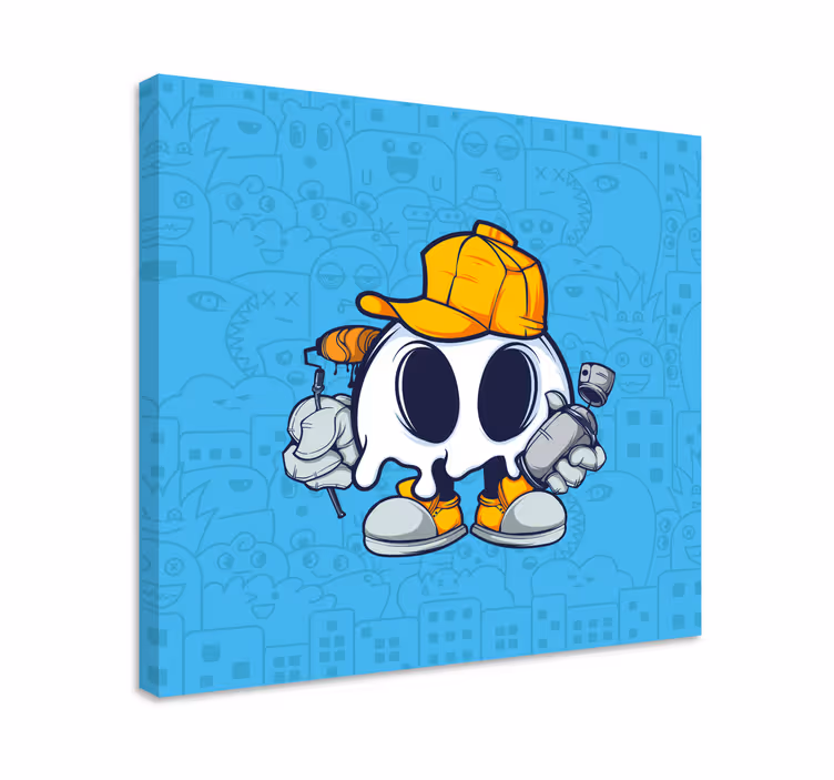 Cuadro personajes artista fantasmal adorable - TenVinilo