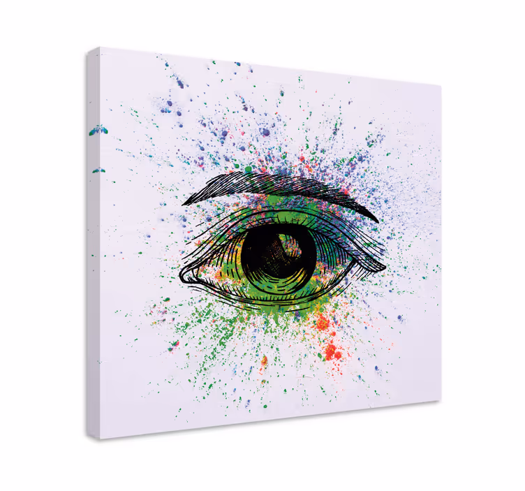 Cuadro moderno Ojos coloridos abstractos - TenVinilo