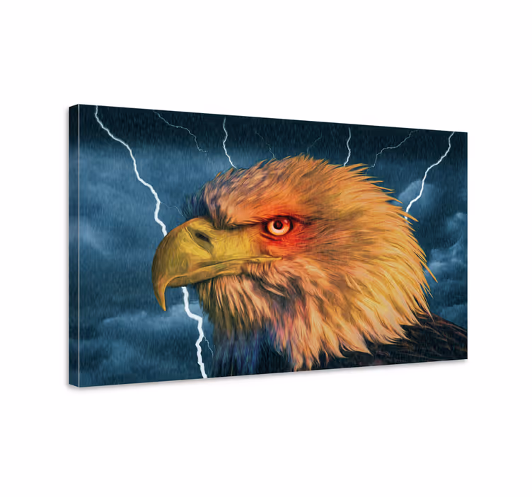 Cuadro de perro retrato de águila majestuosa - TenVinilo