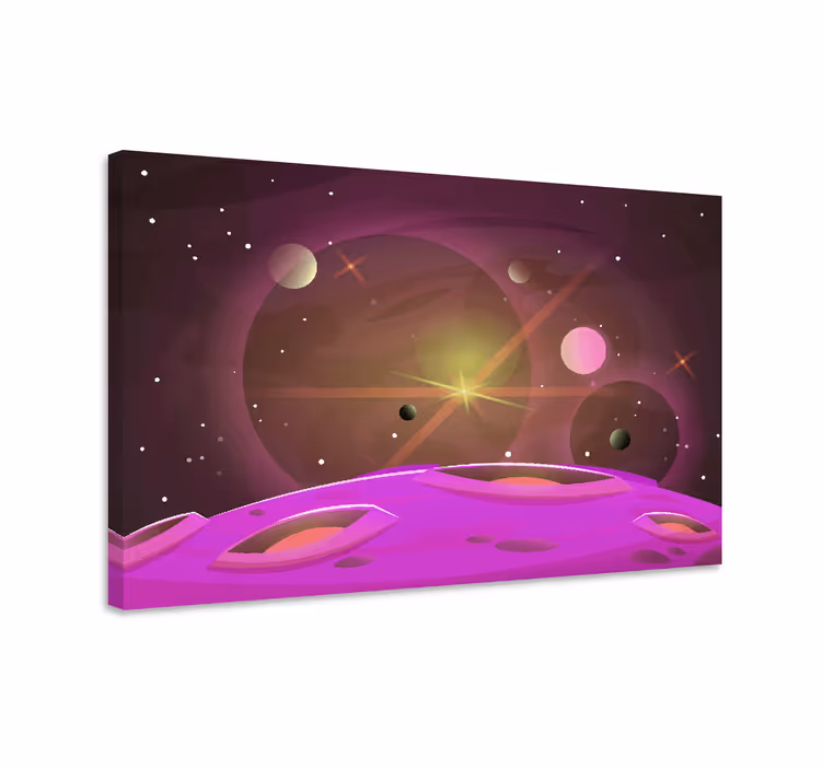 Cuadro decorativo videojuego paisaje galáctico - TenVinilo