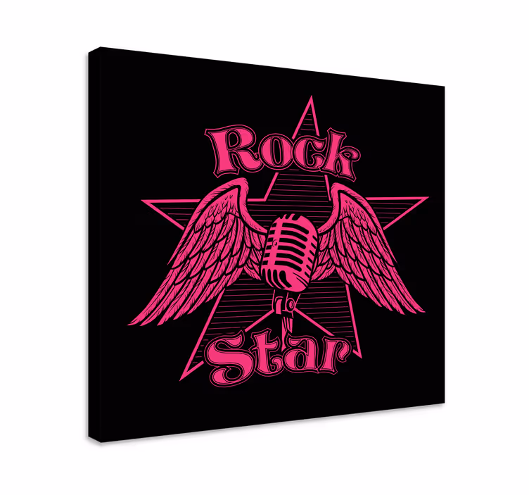 Cuadro musical alas de estrella de rock - TenVinilo
