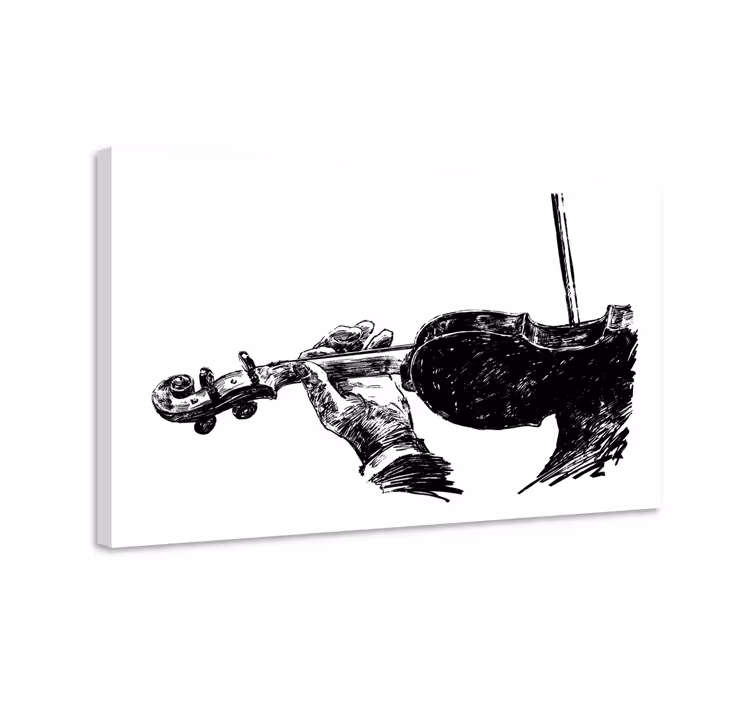 Cuadro musical violinista en acción - TenVinilo