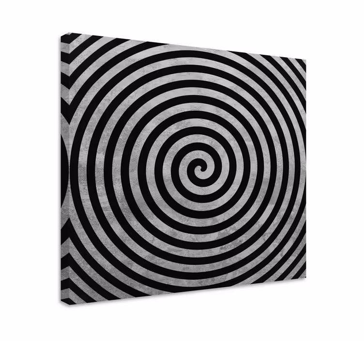 Cuadro 3d Remolino blanco y negro - TenVinilo