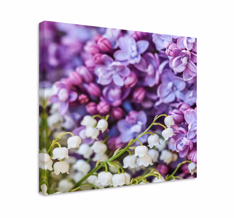 Cuadro de flores lirios y lilas - TenVinilo