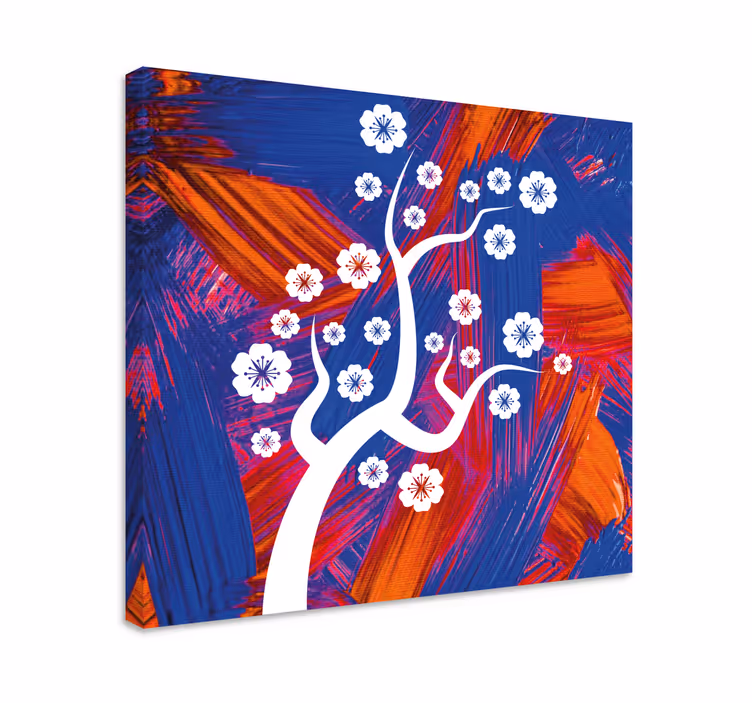 Cuadro de flores Árbol de flores blancas - TenVinilo