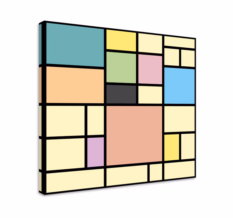 Cuadro moderno Bloques de color patchwork - TenVinilo