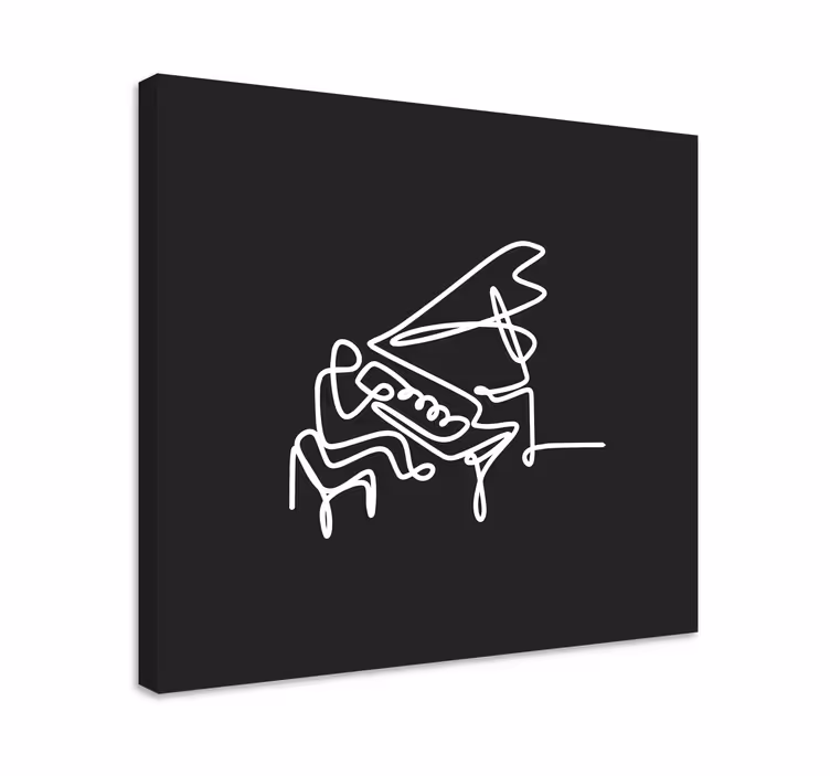 Cuadro musical melodía abstracta de piano - TenVinilo