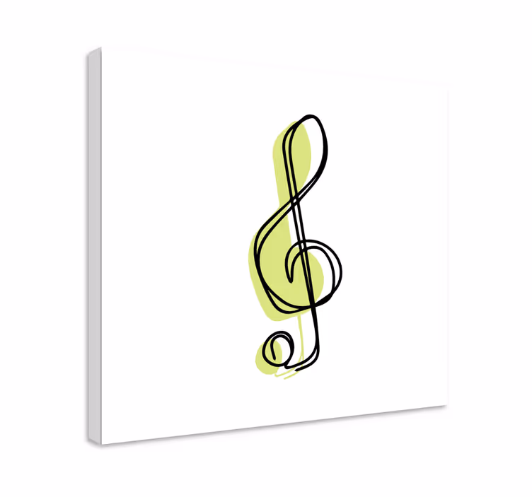 Cuadro musical contorno de clave musical - TenVinilo