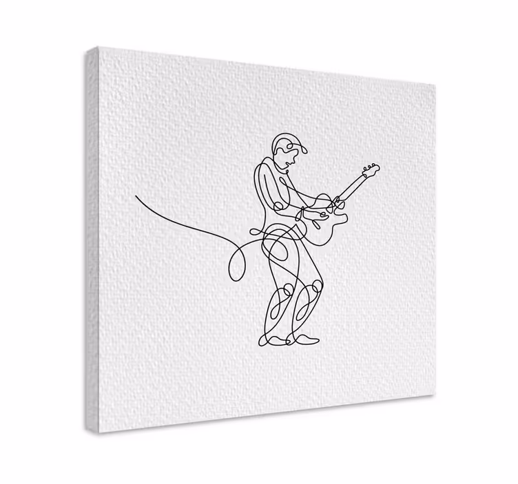 Cuadro musical músico tocando la guitarra - TenVinilo