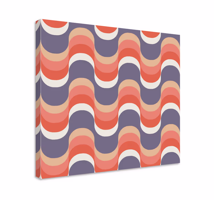 Cuadro figuras geométricas diseño de patrón ondulado - TenVinilo