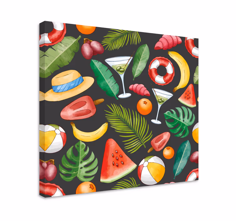 Cuadro bodegones temática de bebidas tropicales - TenVinilo