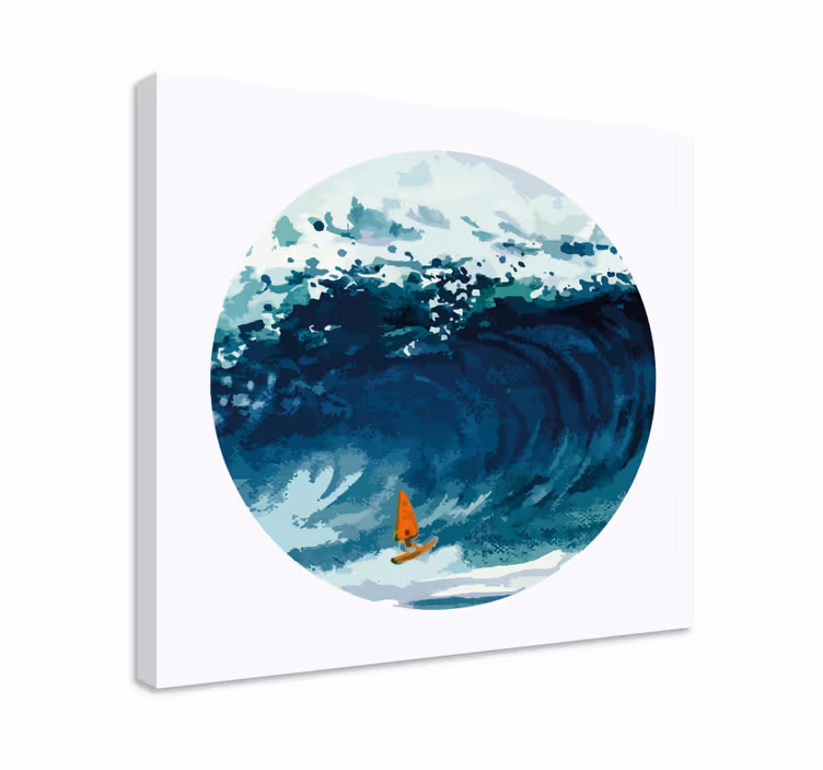 Cuadro paisajes Un deportista windsurfista - TenVinilo