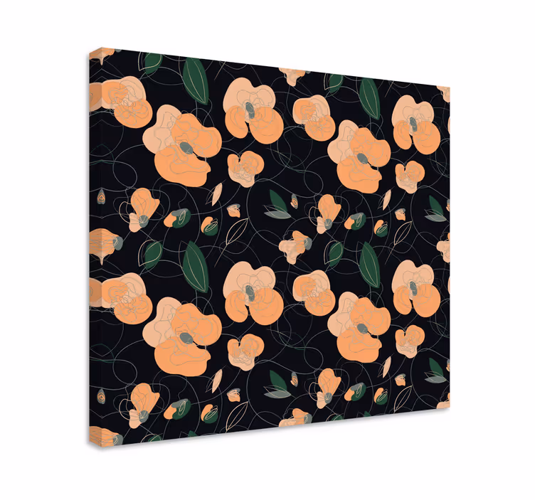 Cuadro de flores con elegante motivo floral - TenVinilo