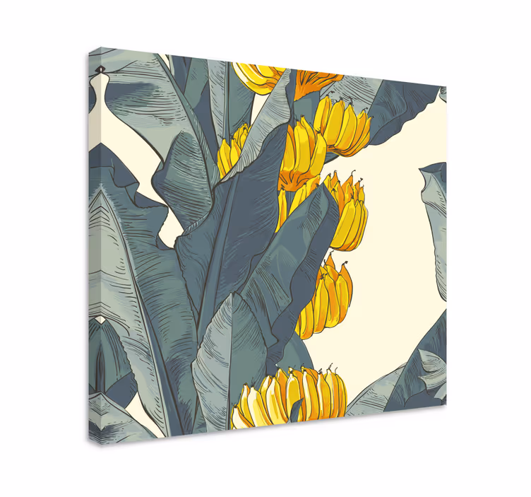 Cuadro de flores arreglo de flores tropicales - TenVinilo