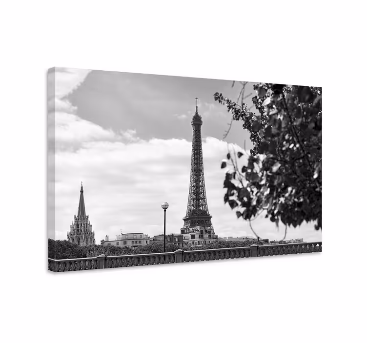 Cuadro ciudades perspectiva torre eiffel - TenVinilo