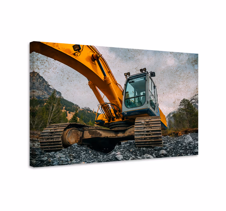 Cuadro deporte excelencia en maquinaria de construcción - TenVinilo