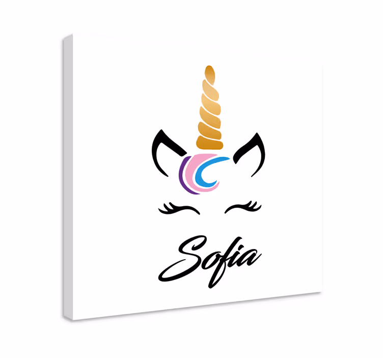 Cuadro personalizable Unicornio personalizado - TenVinilo