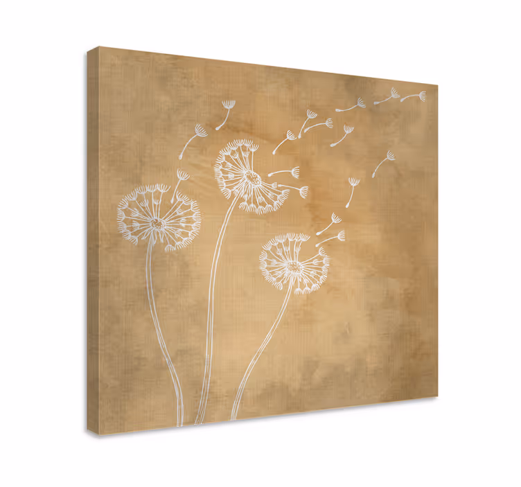 Cuadro de flores fluir de semillas de diente de león - TenVinilo