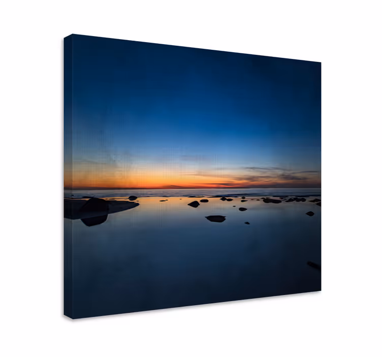 Cuadro paisajes mar en calma al atardecer - TenVinilo