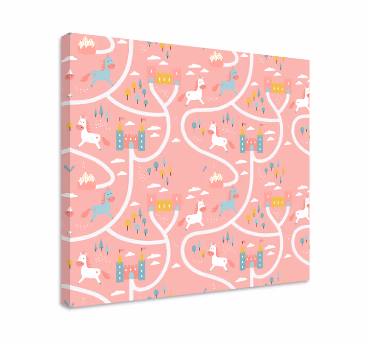 Cuadro ciervos viaje de unicornios juguetones - TenVinilo