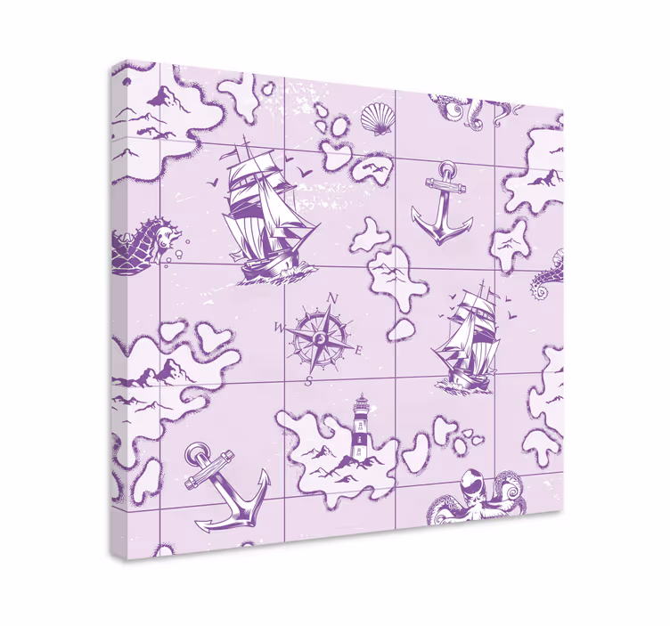 Cuadro de marineros con brújula náutica vintage - TenVinilo