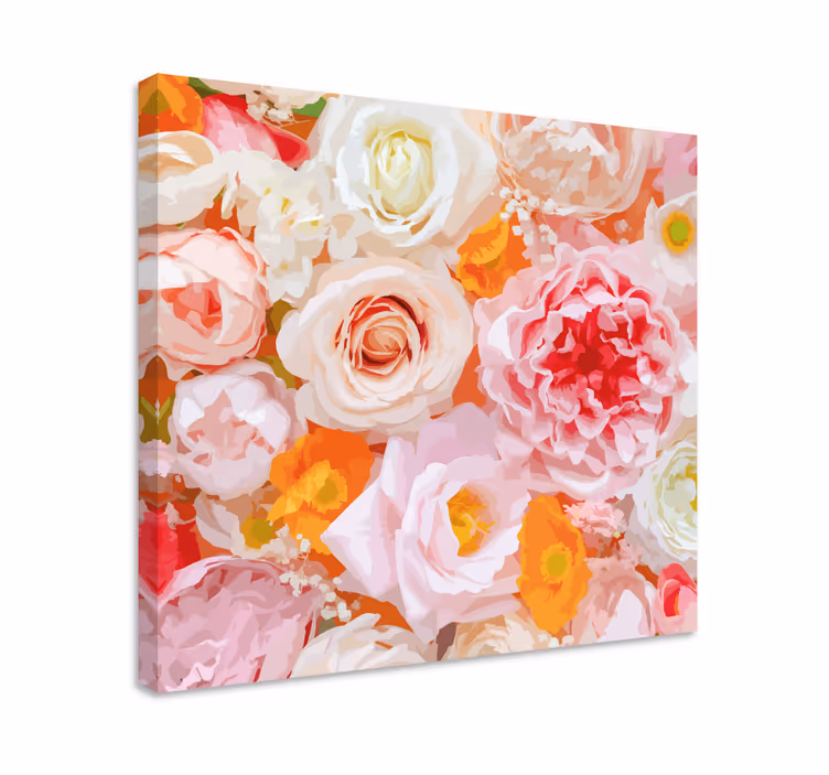Cuadro de flores arreglo floral en floración - TenVinilo