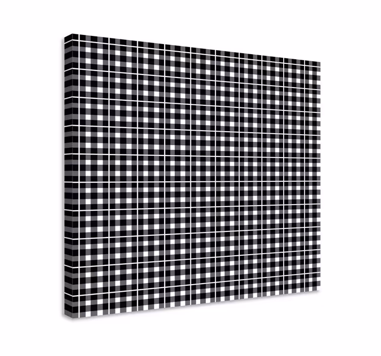 Cuadro figuras geométricas cuadrícula en blanco y negro - TenVinilo